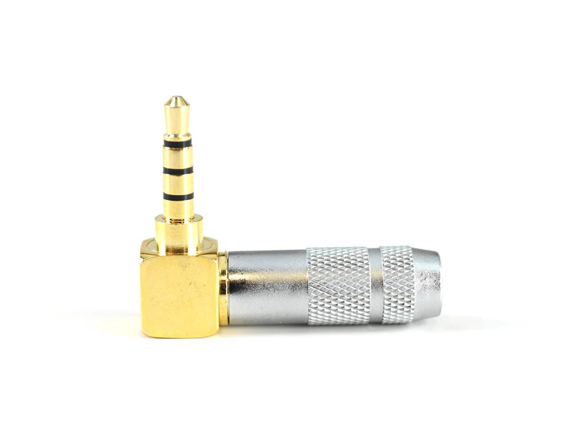 4 pole 3.5mm TRRS Gold Right Angle Mini Connector - Image 3