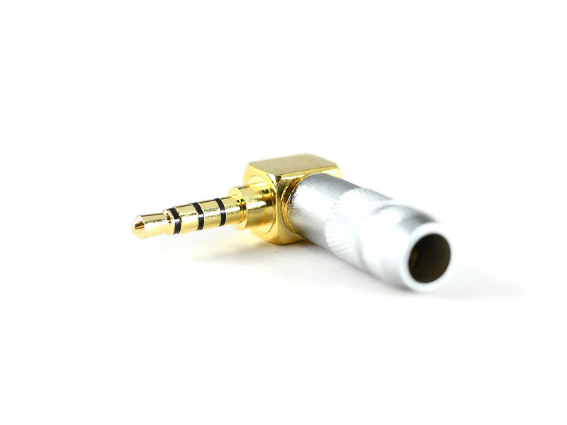 4 pole 3.5mm TRRS Gold Right Angle Mini Connector - Image 4