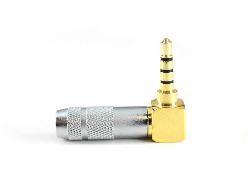 4 pole 3.5mm TRRS Gold Right Angle Mini Connector - Image 5