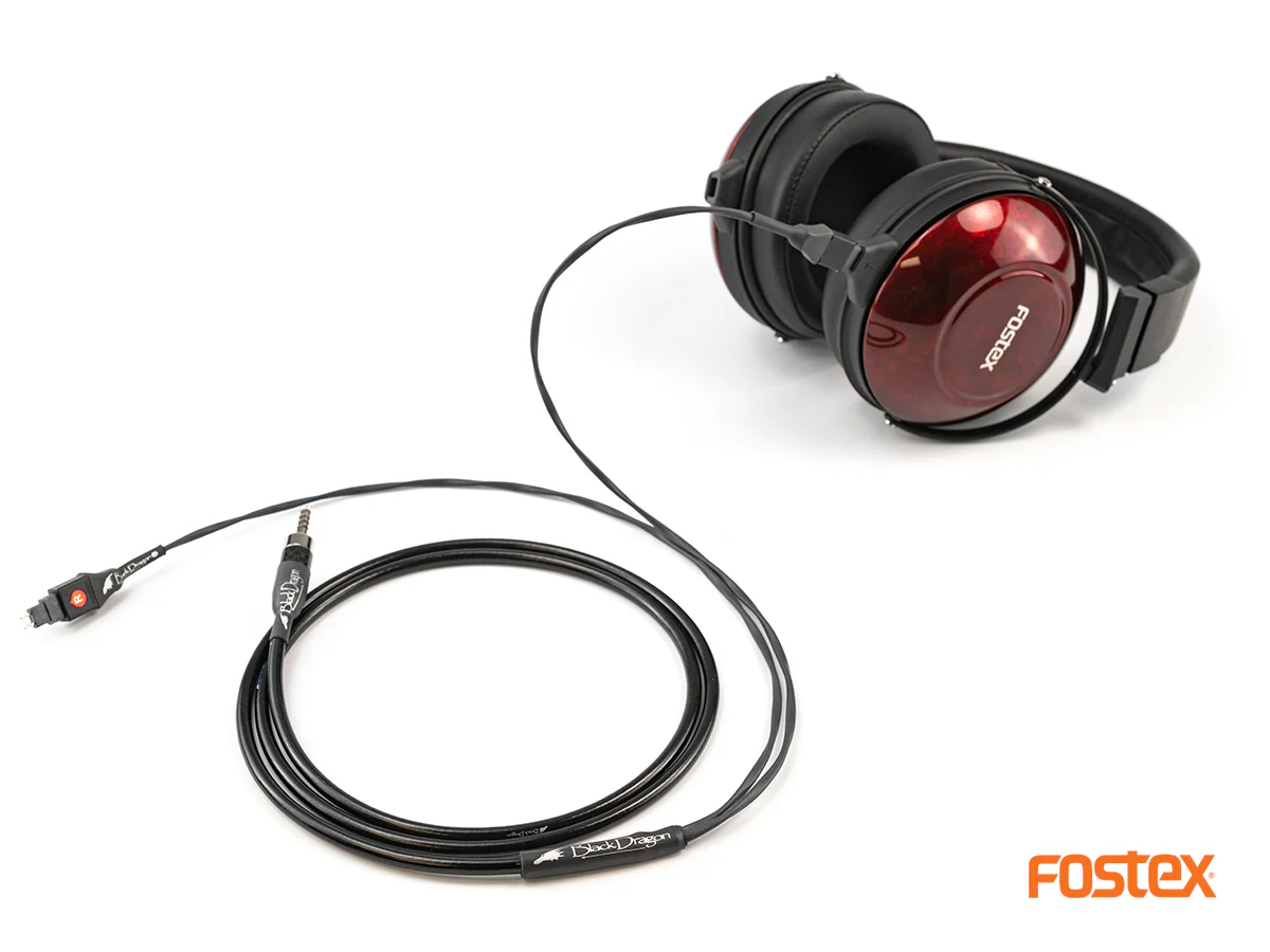 Black Dragon Premium Cable for Fostex Headphones
